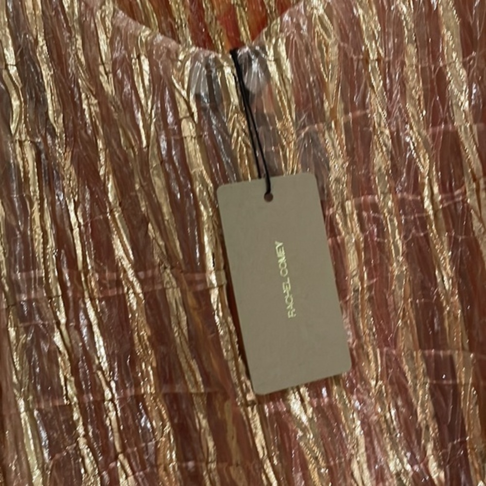 NWT Rachel Comey Metallic Peach Swoop Blouse - Picture 6 of 6